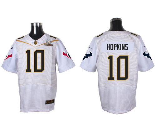 Nike Texans #10 DeAndre Hopkins White 2016 Pro Bowl Men's Stitched NFL Elite Jersey - Click Image to Close